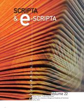 Scripta & e-Scripta vol. 22, 2022 scripta_22_cover.jpg