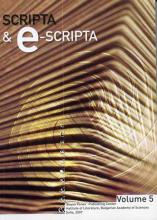 Scripta & e-Scripta vol 5, 2007 Scripta & e-Scripta vol 5, 2007